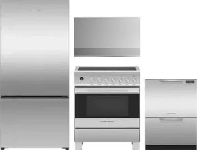 4 Piece Package Includes Refrigerator, Range, Hood And Dishwasher